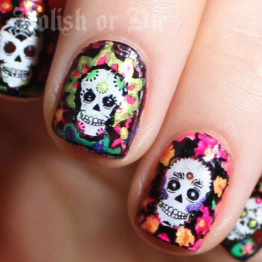 Dia de los muertos (day of the dead) colorful skulls